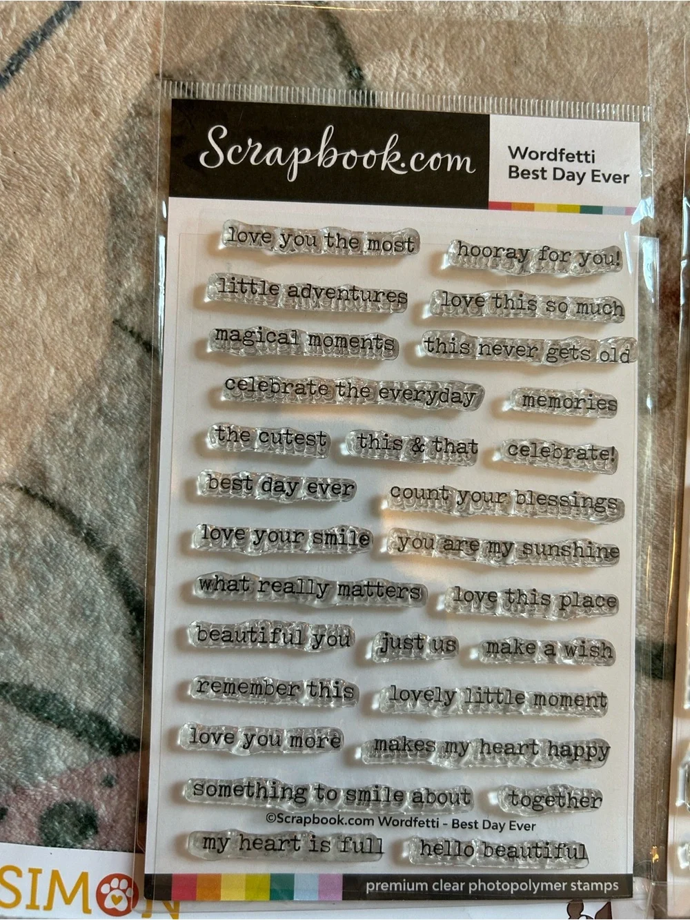 Set of Card Making and Journalling Stamps